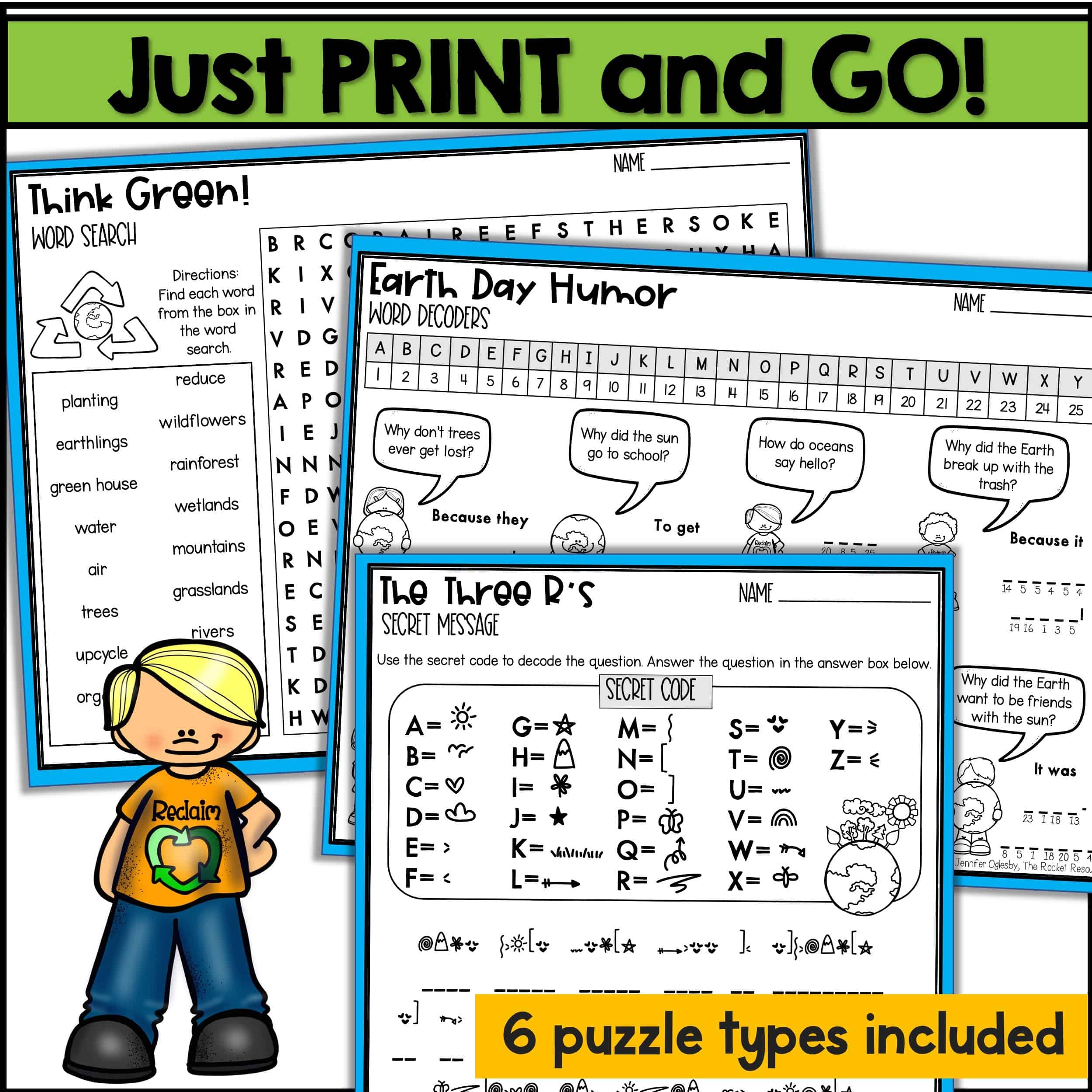 Earth Day 2025 Crossword Puzzle Printable