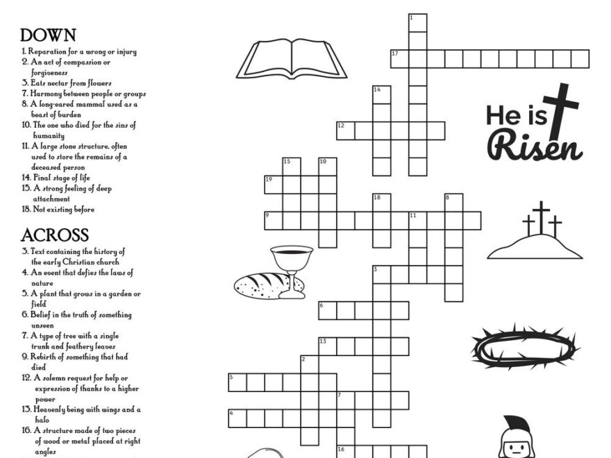 Easter Crossword Puzzle Beeloo Printable Crafts And Activities For Kids
