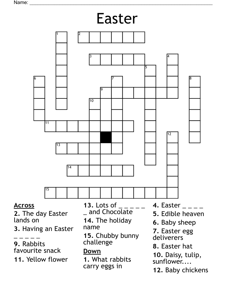 Easter Crossword WordMint
