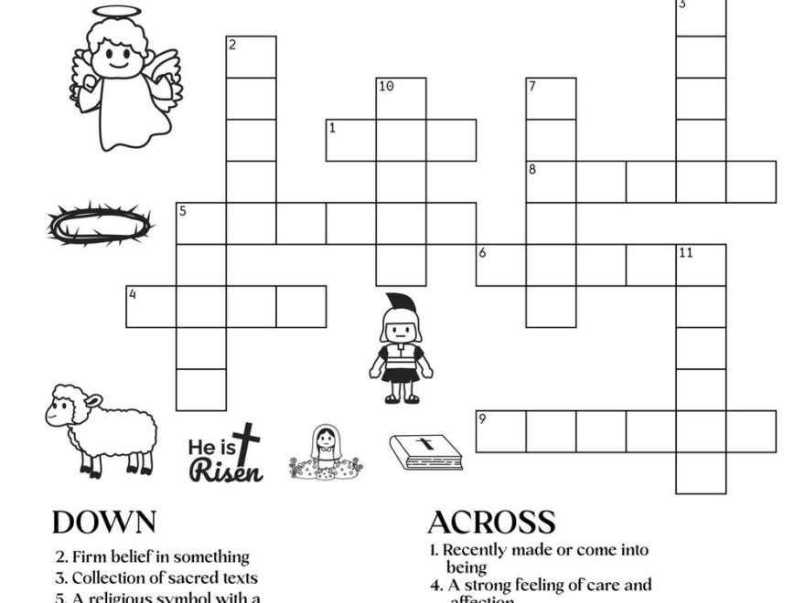 Easter themed Crossword Puzzles Beeloo Printable Crafts And Activities For Kids