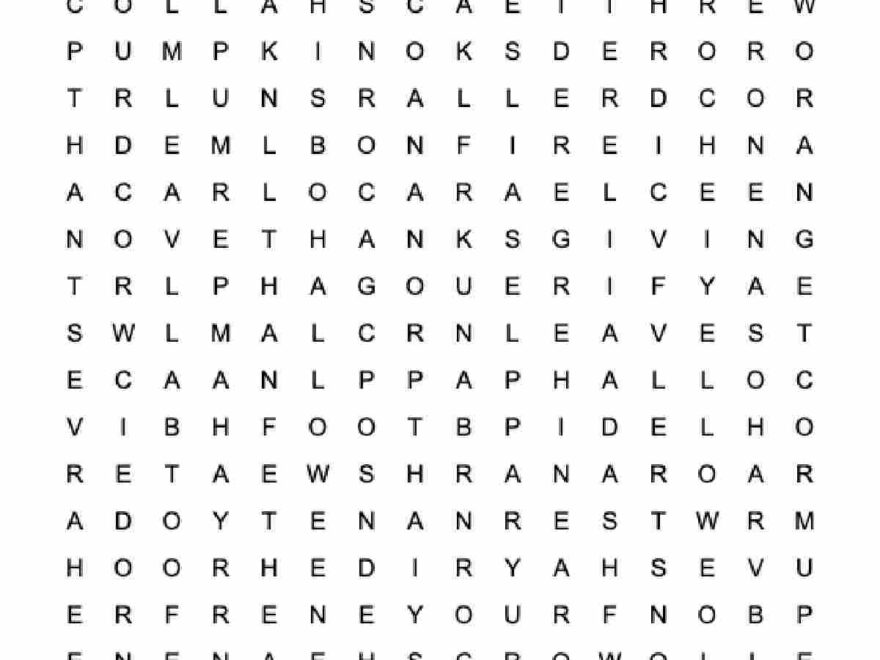 Easy Fall Word Search Printable Free Word Find With Answers