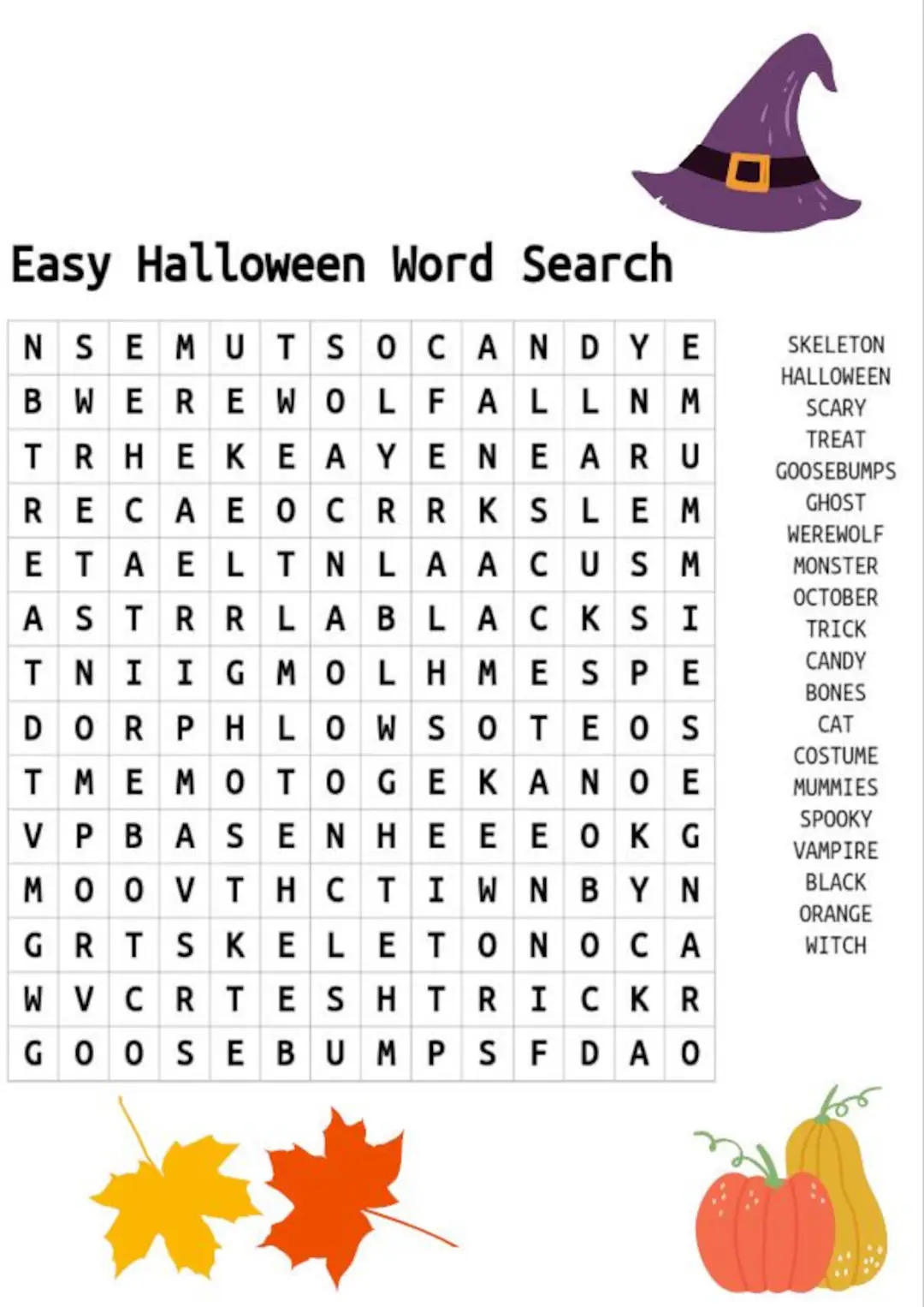 Easy Halloween Word Search And Crossword BUNDLE WITH Answer Key Etsy Easy Halloween Word Search And Crossword BUNDLE WITH Answer Key Etsy