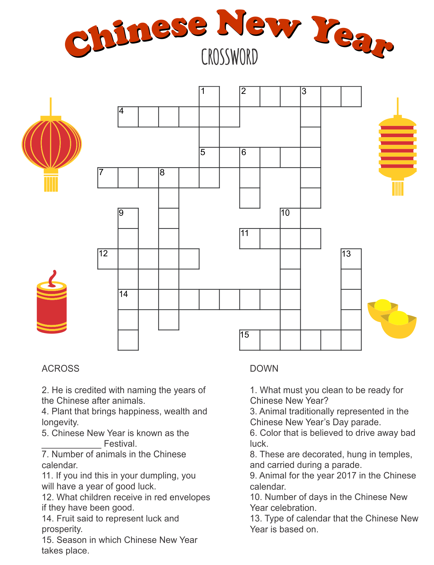 Easy Crossword Puzzle Printable
