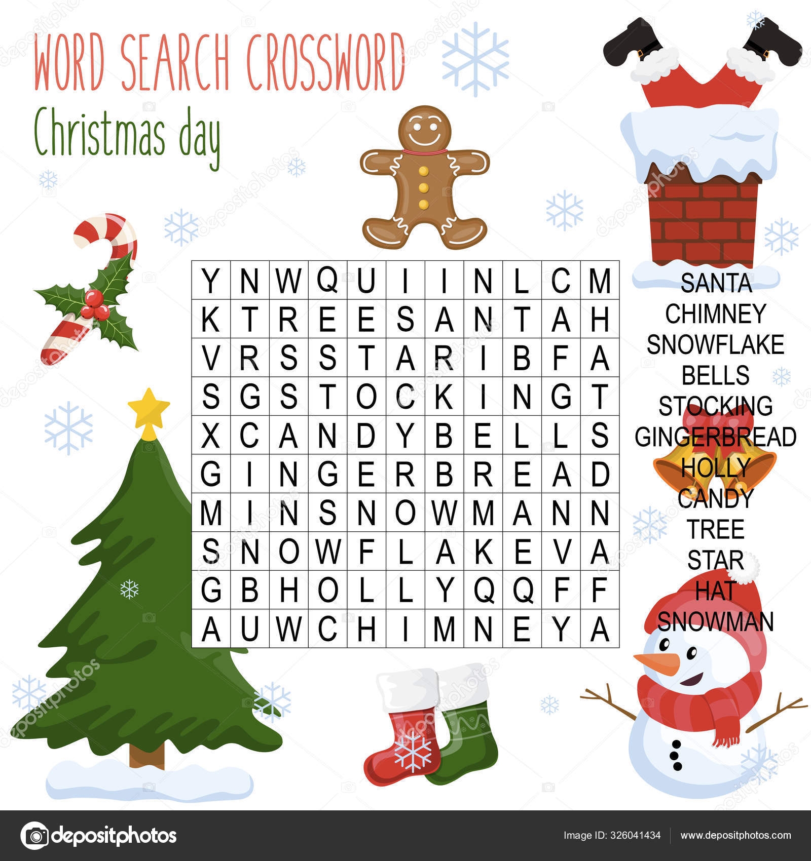 Easy Word Search Crossword Puzzle Christmas Day Children Elementary Middle Stock Vector By yekaterinalim 326041434 Easy Word Search Crossword Puzzle Christmas Day Children Elementary Middle Stock Vector By yekaterinalim 326041434