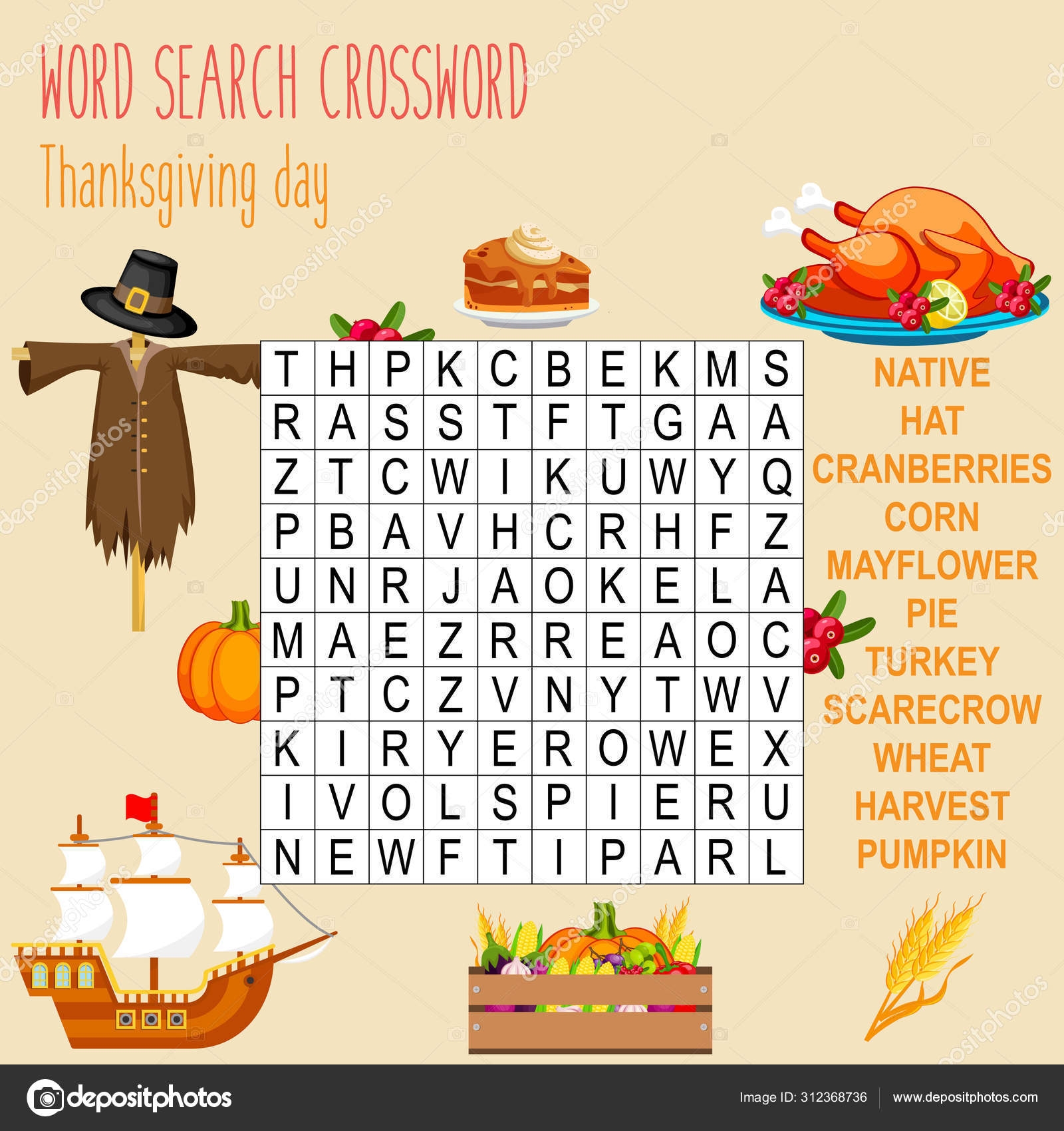 Free Thanksgiving Crossword Printable Free Thanksgiving Crossword Printable