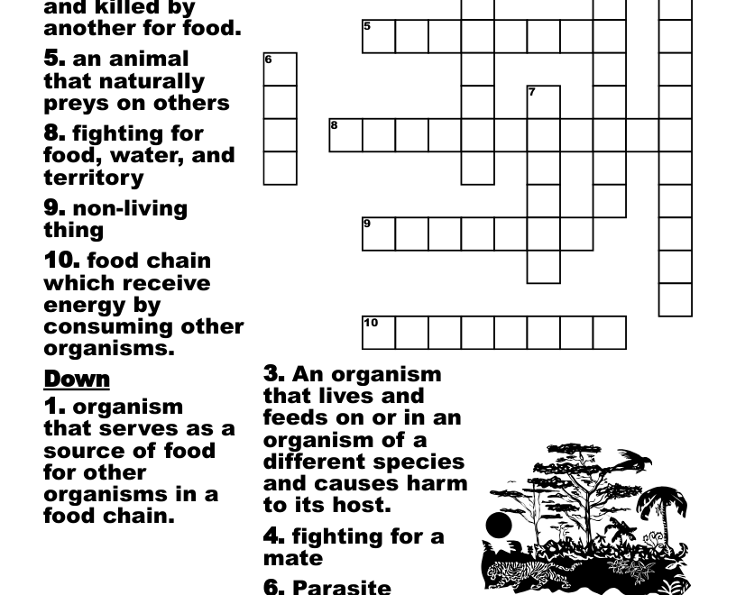 Ecology Crossword WordMint