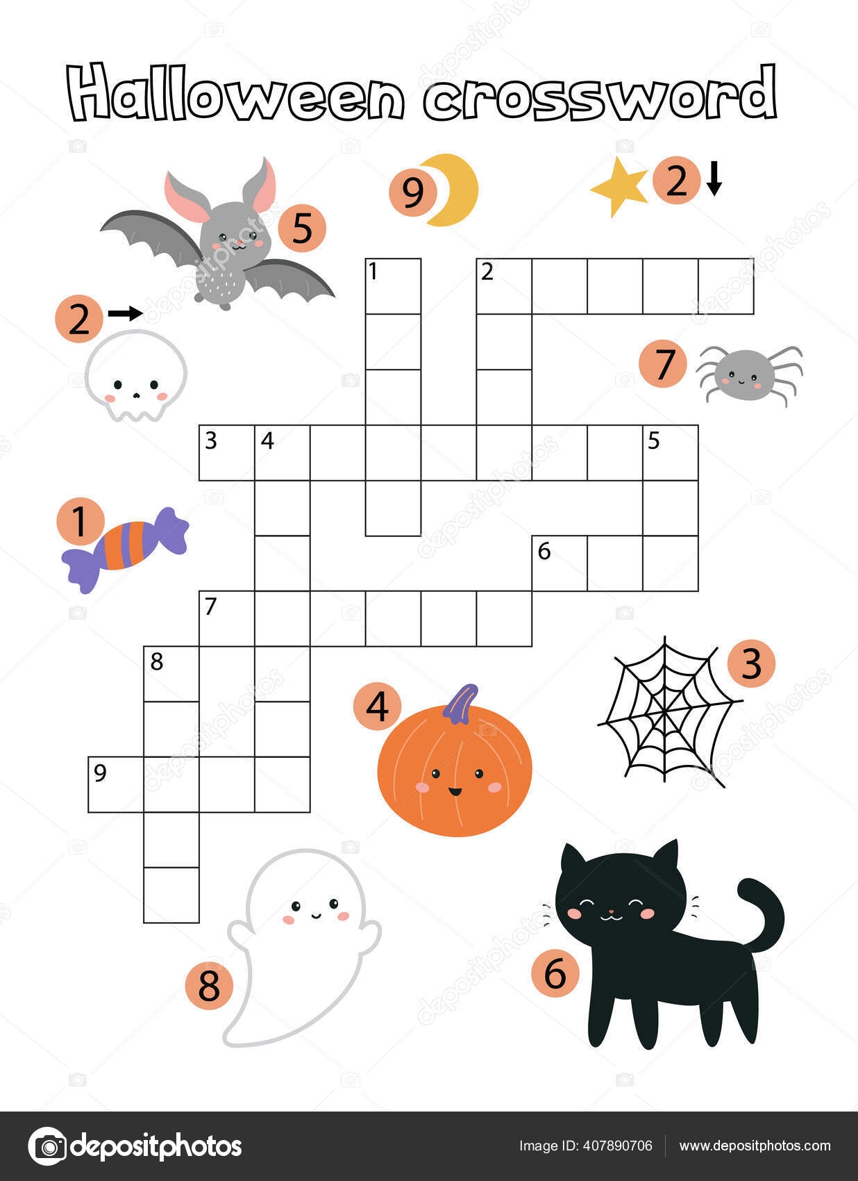 Educational Children Game Halloween Crossword For Children Learning English Language Vocabulary Printable Worksheet Cute Cartoon Ghost Pumpkin Black Cat Bat And Spider Stock Vector By kristina0702 407890706 Educational Children Game Halloween Crossword For Children Learning English Language Vocabulary Printable Worksheet Cute Cartoon Ghost Pumpkin Black Cat Bat And Spider Stock Vector By kristina0702 407890706