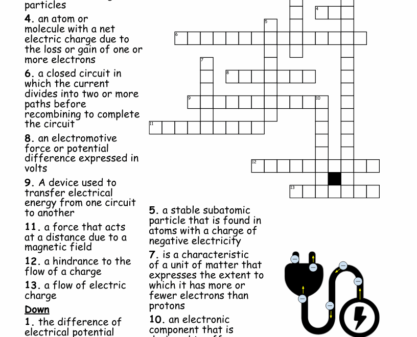 Electricity Crossword WordMint
