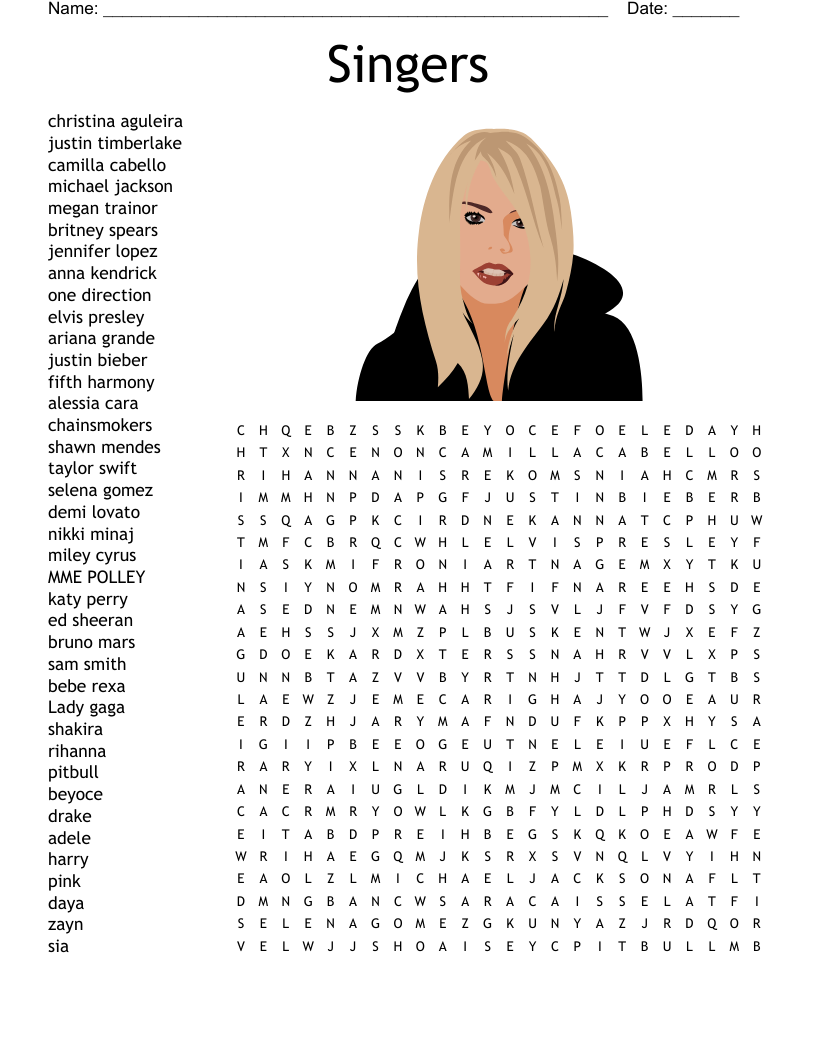 Elvis Presley Crossword Puzzle Printable
