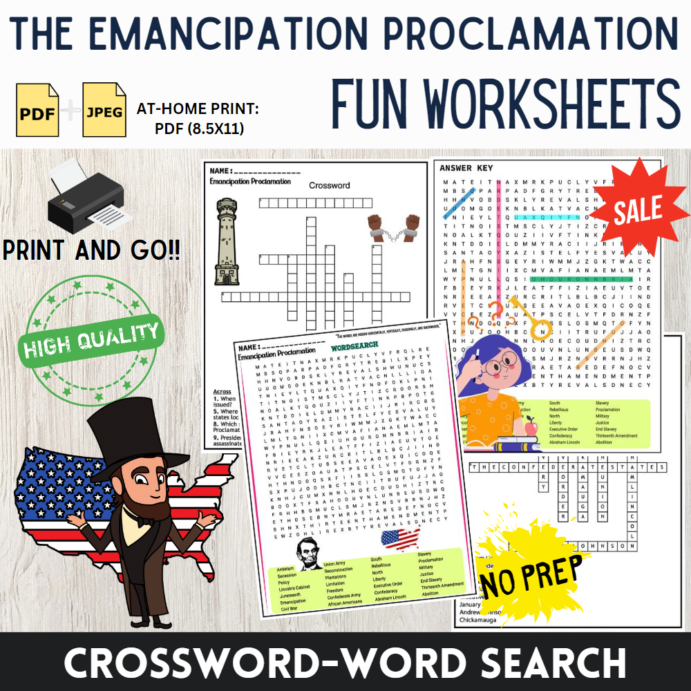 Abraham Lincoln Printable Crossword