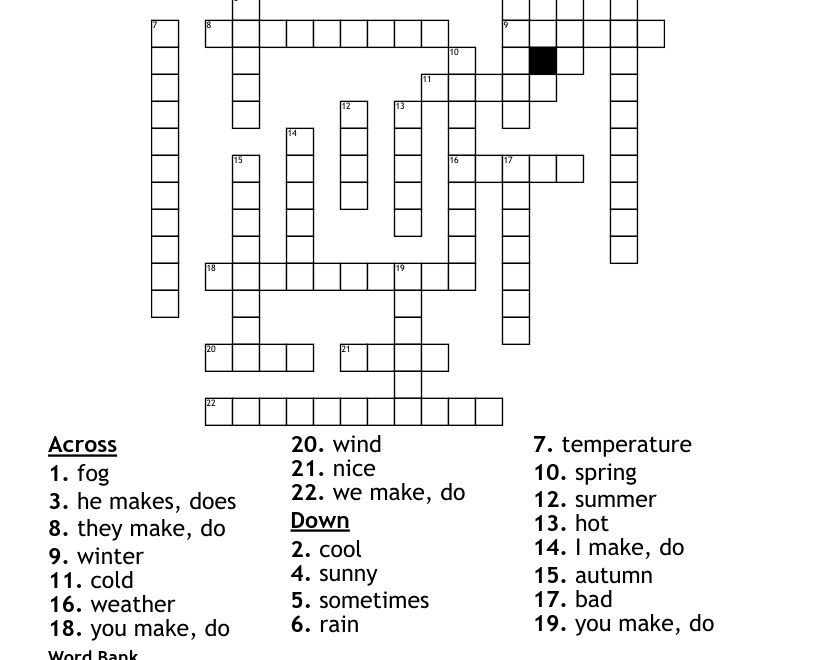 English To French Crossword WordMint