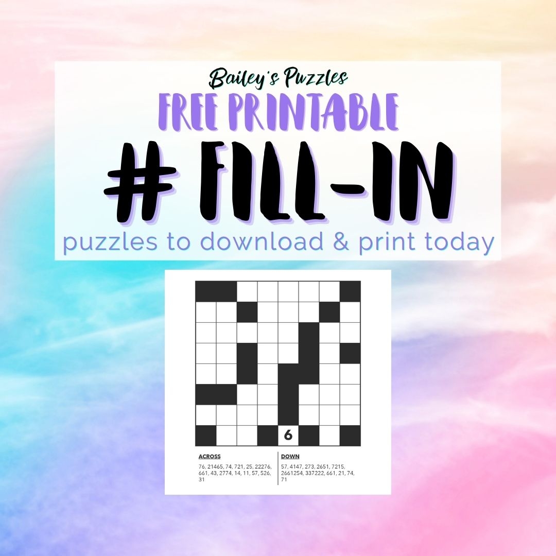 Free Faily Printable Crossword Puzzles