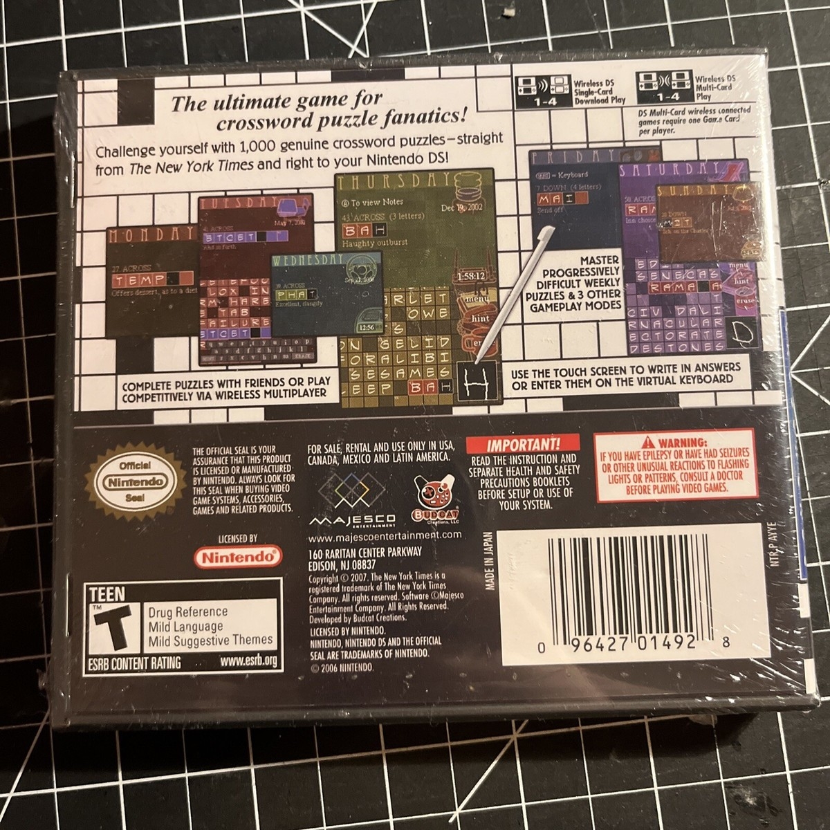 FACTORY SEALED New York Times Crosswords Nintendo DS 2007 Brand New EBay FACTORY SEALED New York Times Crosswords Nintendo DS 2007 Brand New EBay