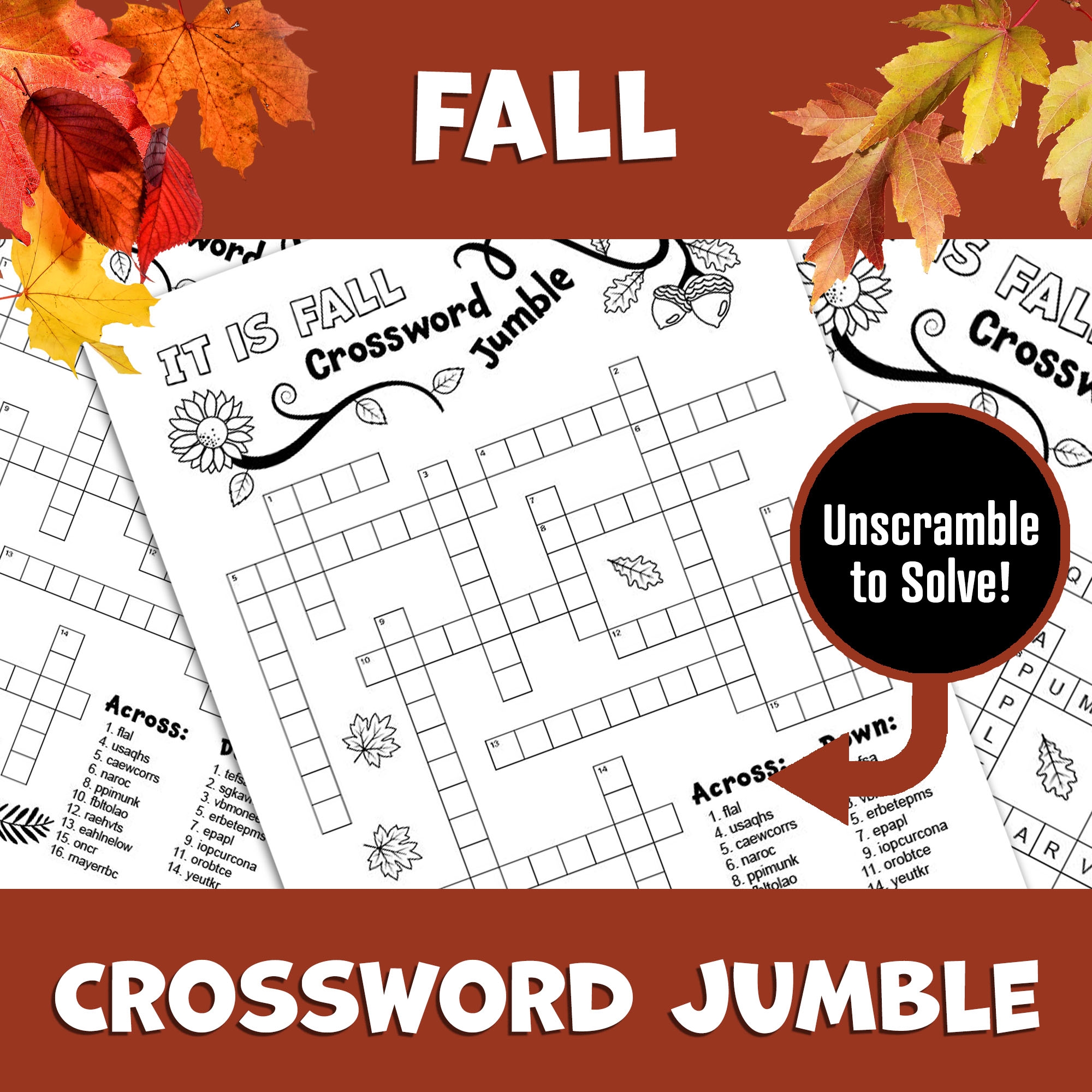 Fall Crossword Puzzle Autumn Word Scramble Word Game Brain Break Activity Classful Fall Crossword Puzzle Autumn Word Scramble Word Game Brain Break Activity Classful