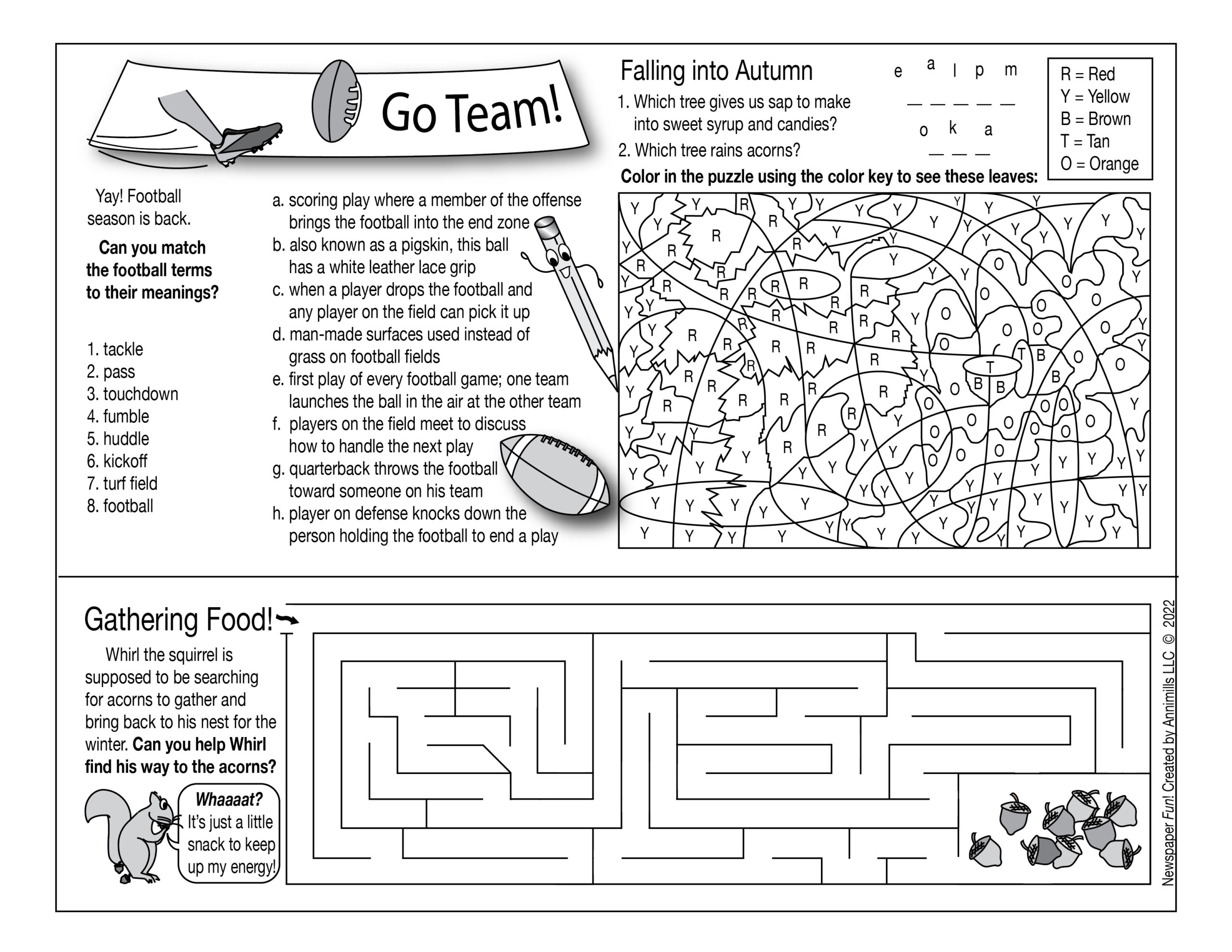 Fall Foliage And Fun Two Page Activity Fall Puzzle Set Made By Teachers