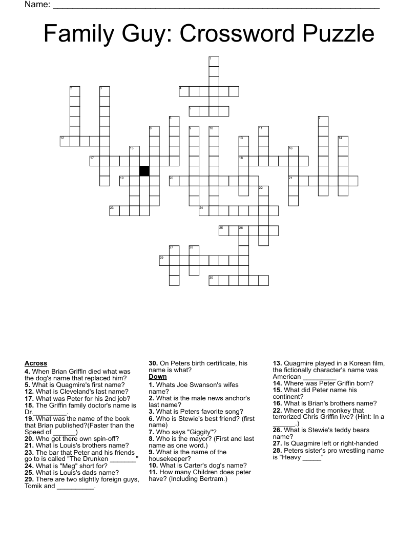 Best Printable Newspaper Crossword Puzzles