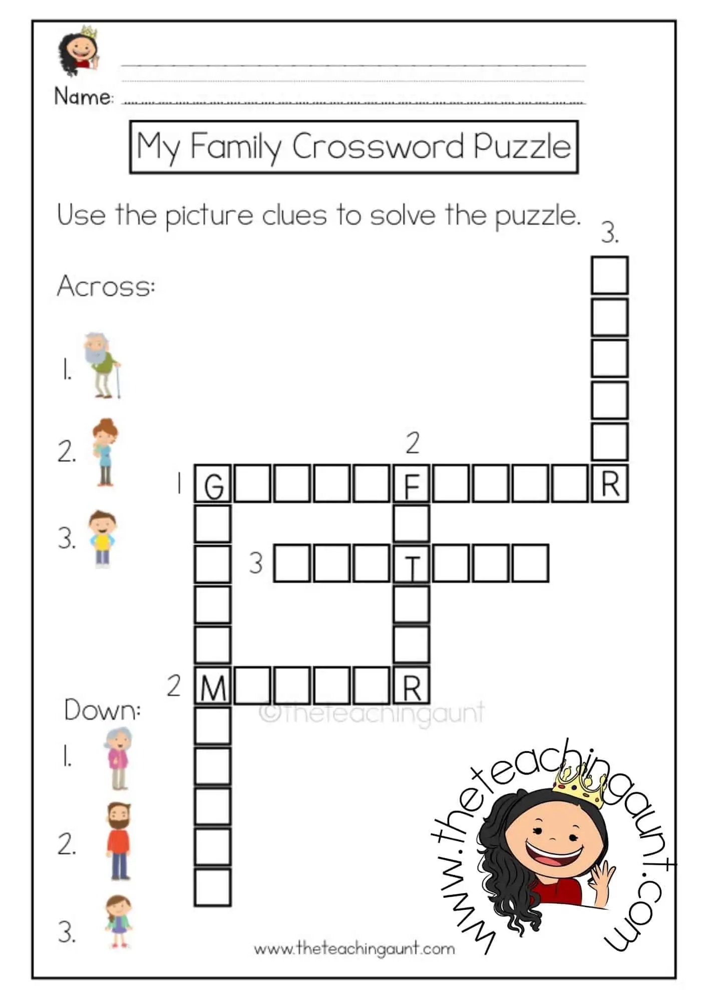 Free Printable Family Crossword Puzzle