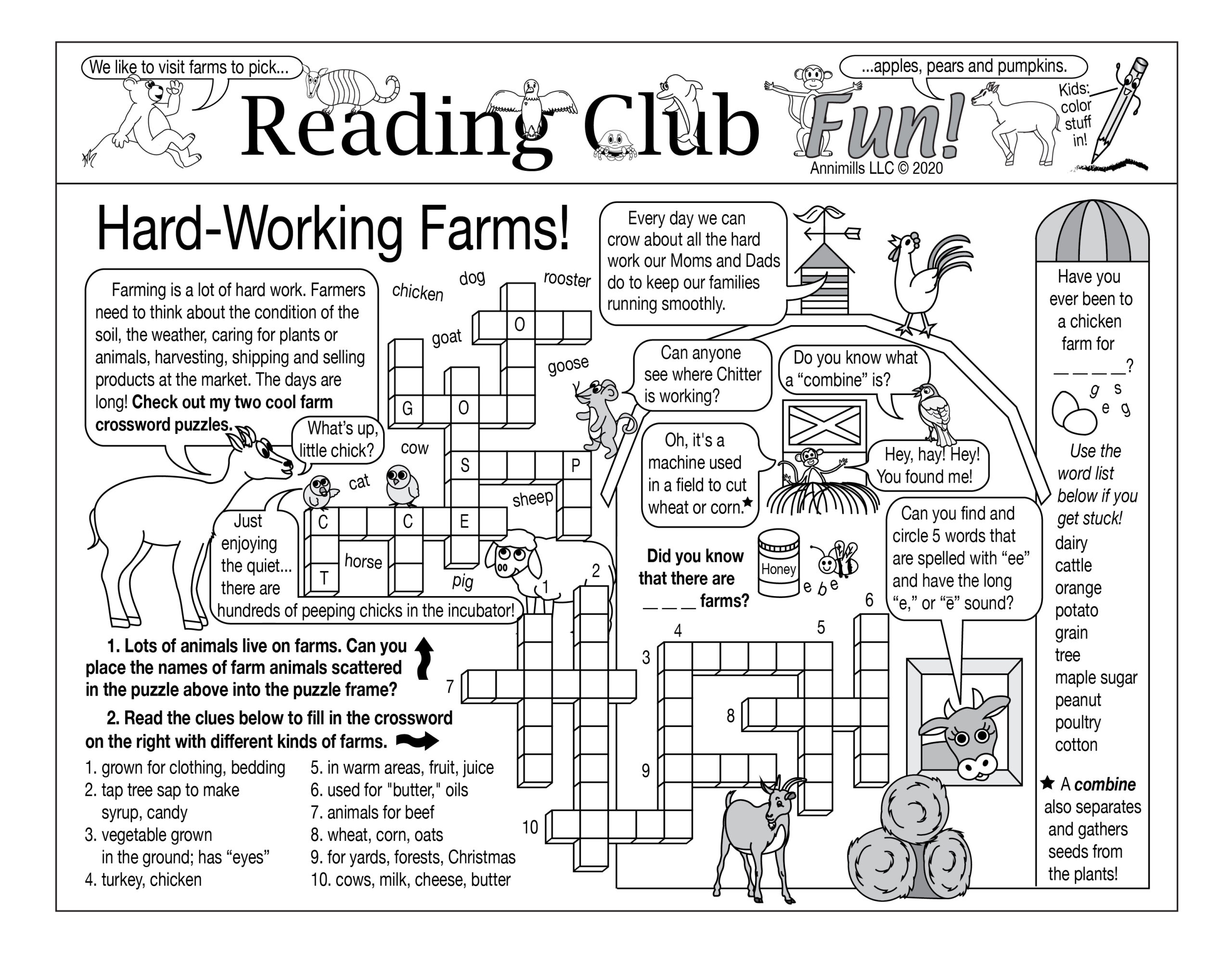 Farms Hard Working Farms Printable Puzzles Made By Teachers Farms Hard Working Farms Printable Puzzles Made By Teachers