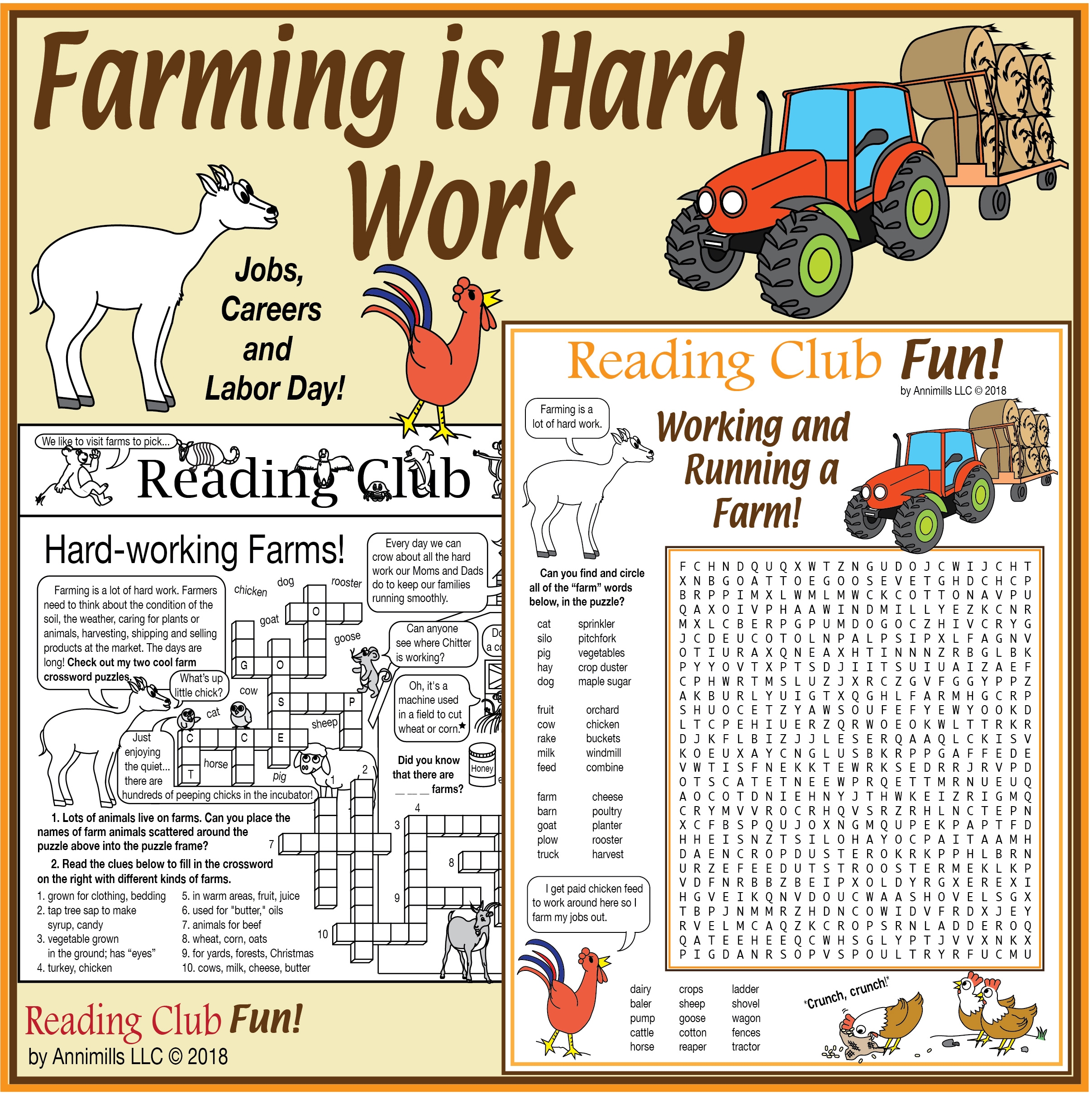 Farms Hard Working Farms Printable Puzzles Made By Teachers Farms Hard Working Farms Printable Puzzles Made By Teachers