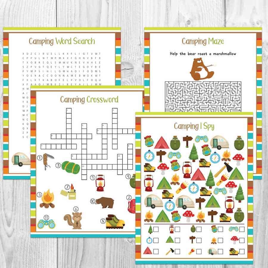 Free Camping Game Printables For Your Next Family Adventure