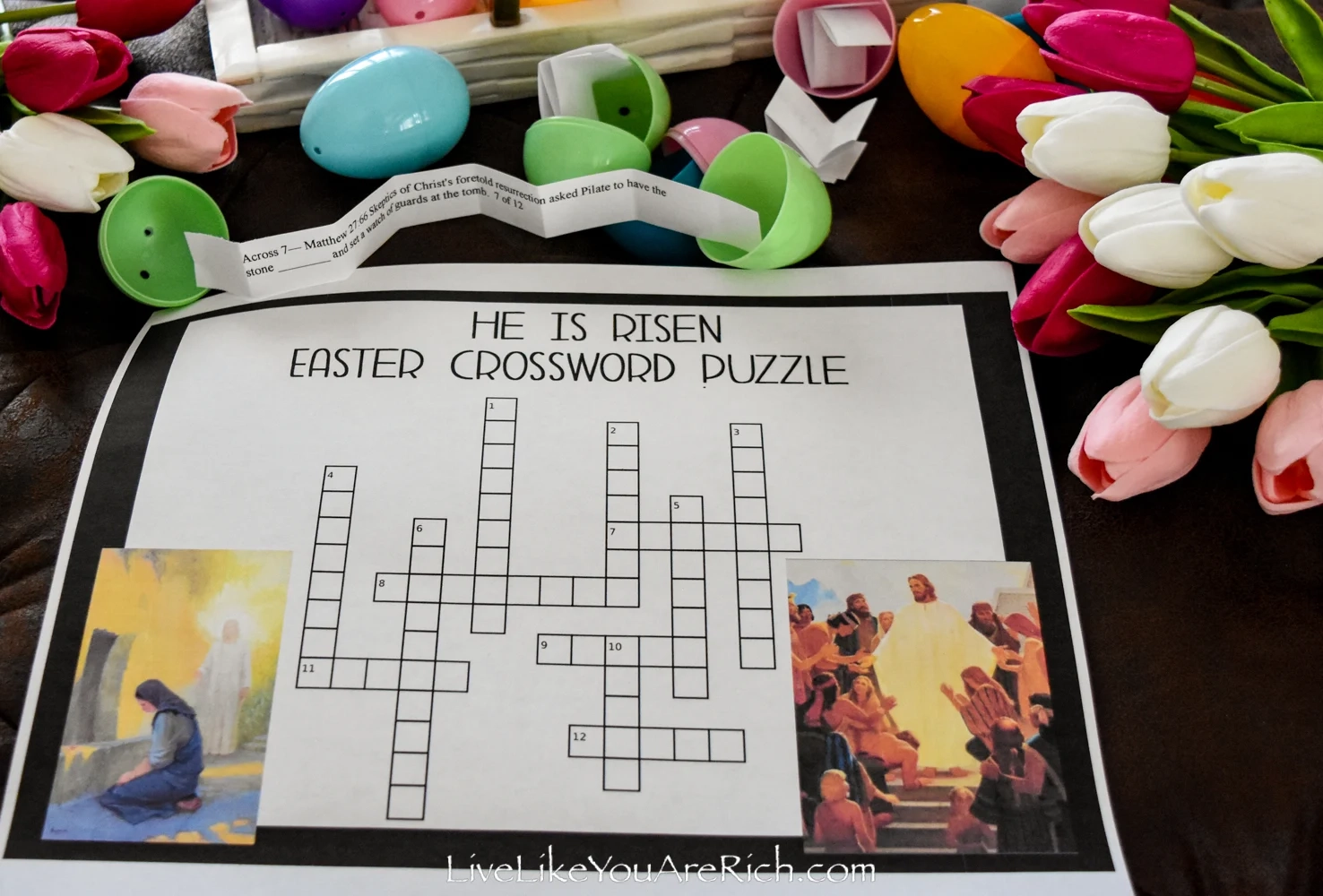 Free Christ Centered Easter Crossword Puzzle Optional Egg Hunt Live Like You Are Rich