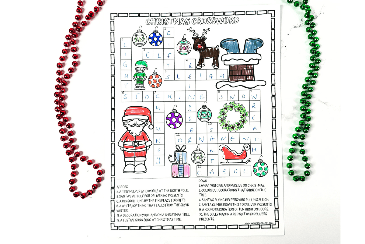 Xmas Crossword Puzzles Printable