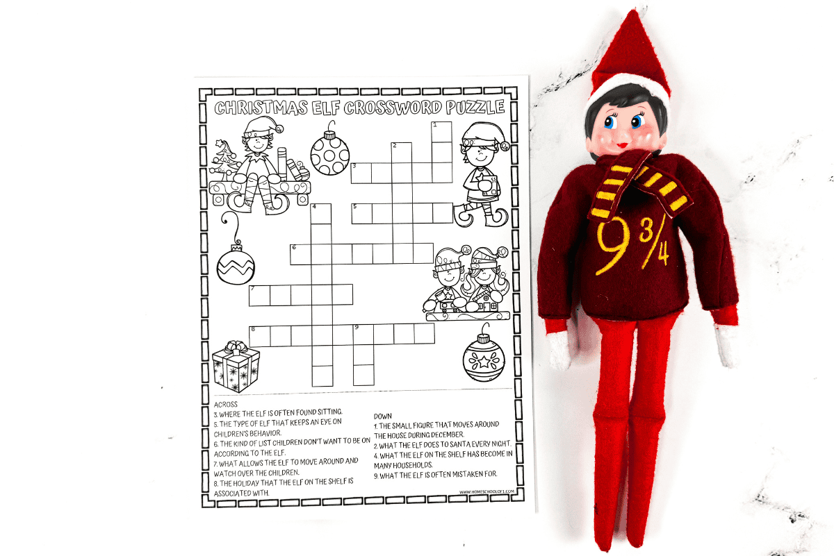 Free Christmas Elf Crossword Printable Free Christmas Elf Crossword Printable
