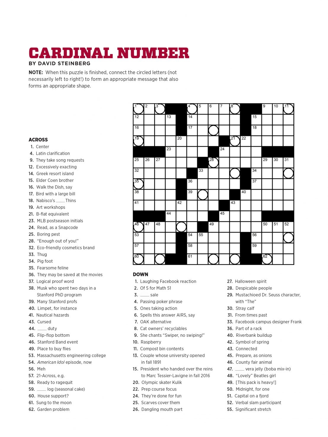 Free Daily Printable Crossword Puzzle Stephanieamnaharfe1982 s Ownd