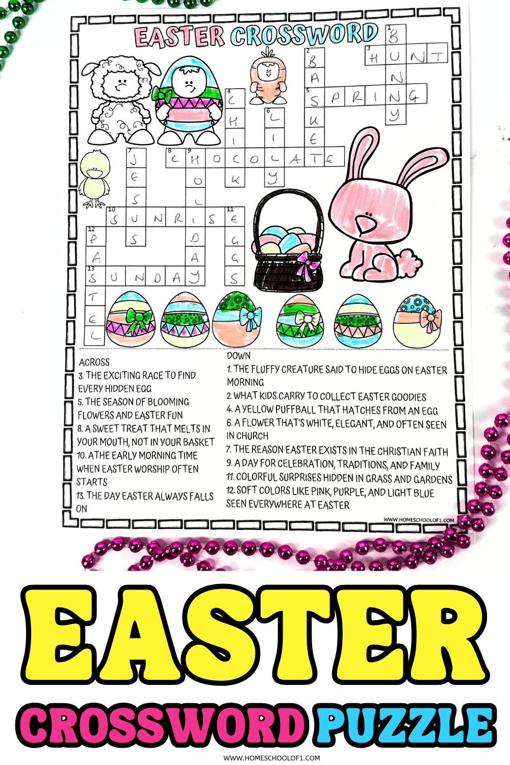 Free Easter Crossword Puzzle Printable For Kids