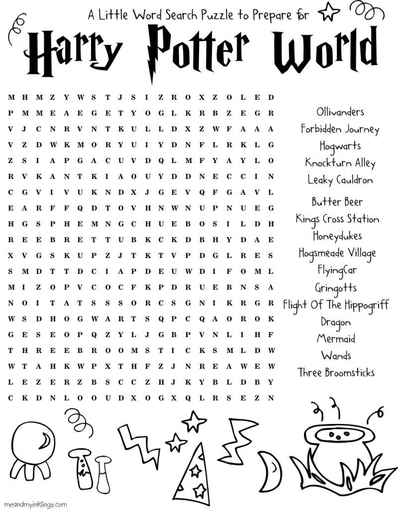 Free Harry Potter Wordsearch Puzzle For Kids Of All Ages Free Harry Potter Wordsearch Puzzle For Kids Of All Ages