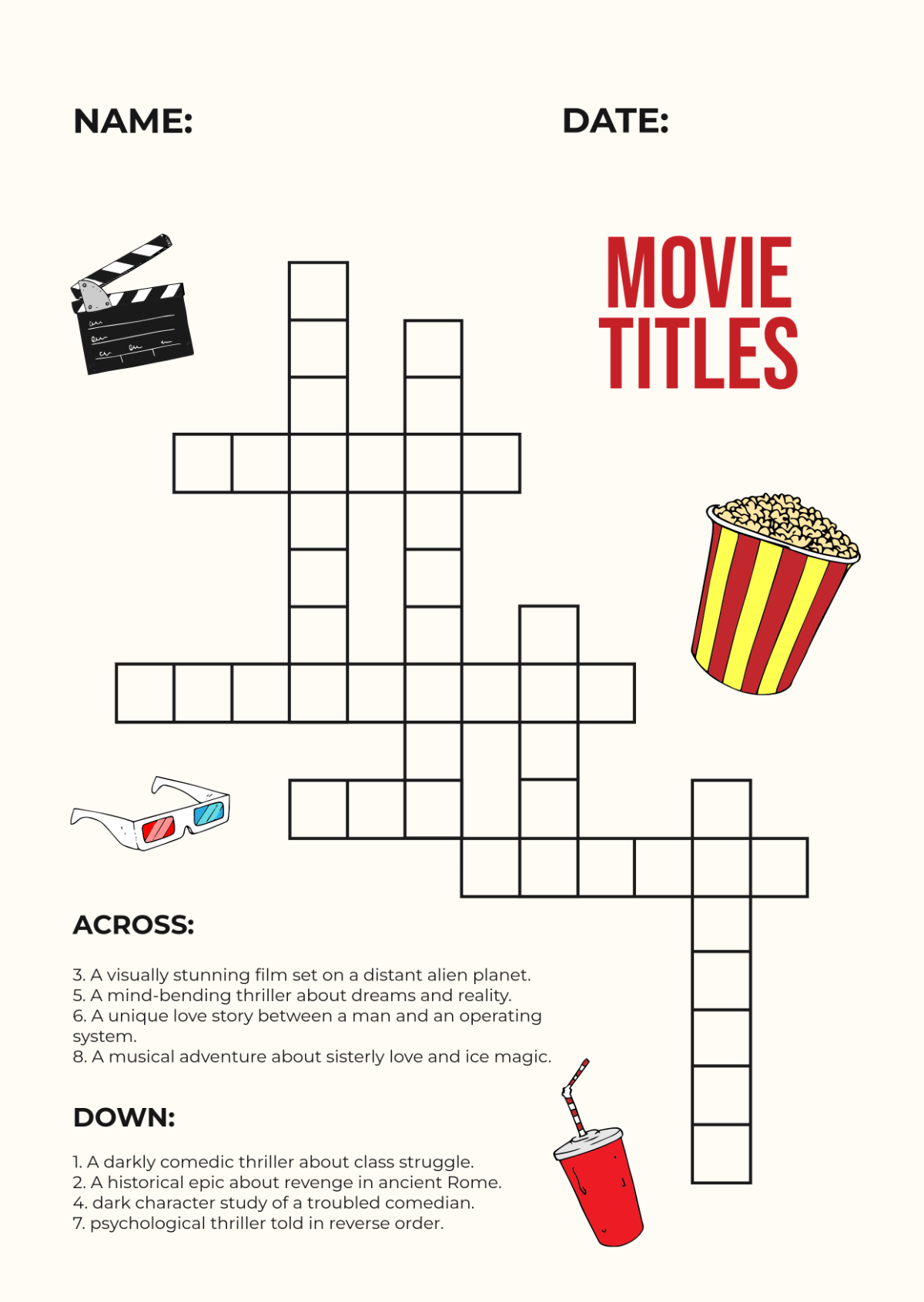 Free Mini Crossword Puzzle For Friends Template To Edit Online Free Mini Crossword Puzzle For Friends Template To Edit Online