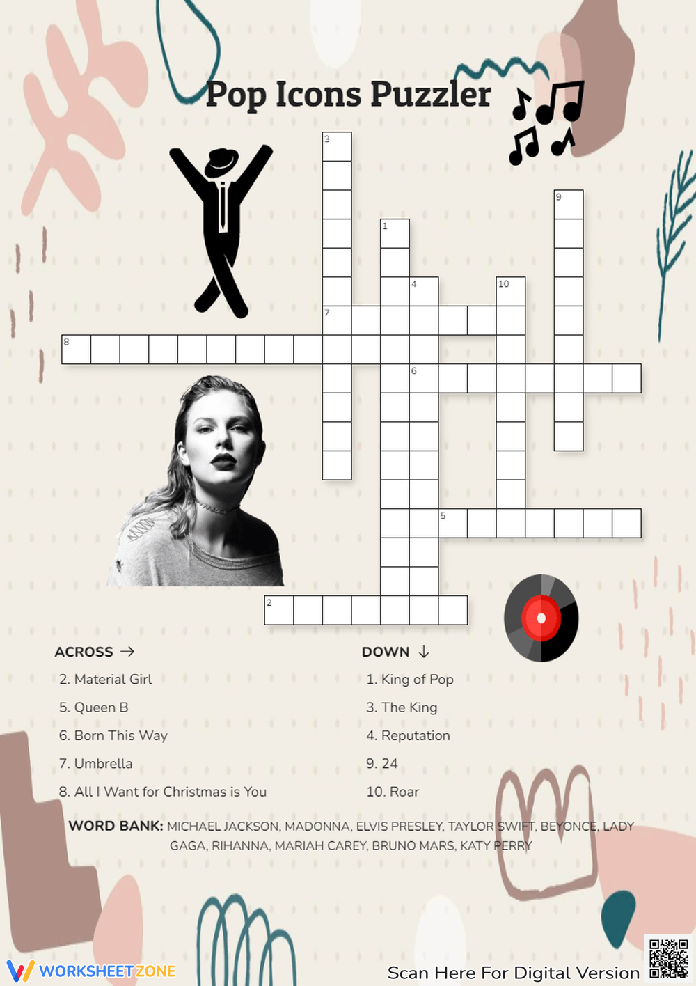 Pop Culture Printable Crossword Puzzles Pop Culture Printable Crossword Puzzles