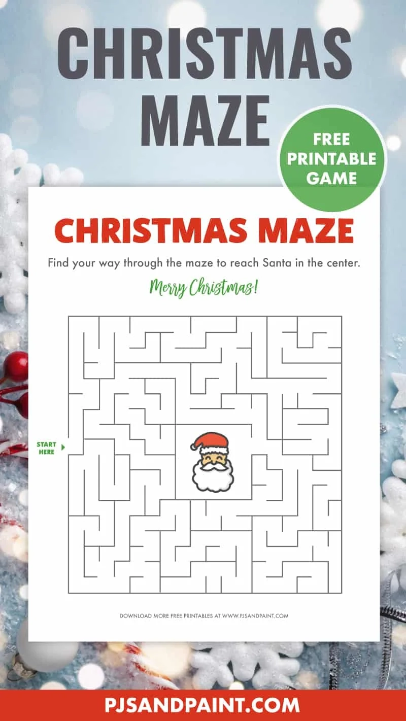 Free Printable Christmas Maze Christmas Games And Activities Free Printable Christmas Maze Christmas Games And Activities