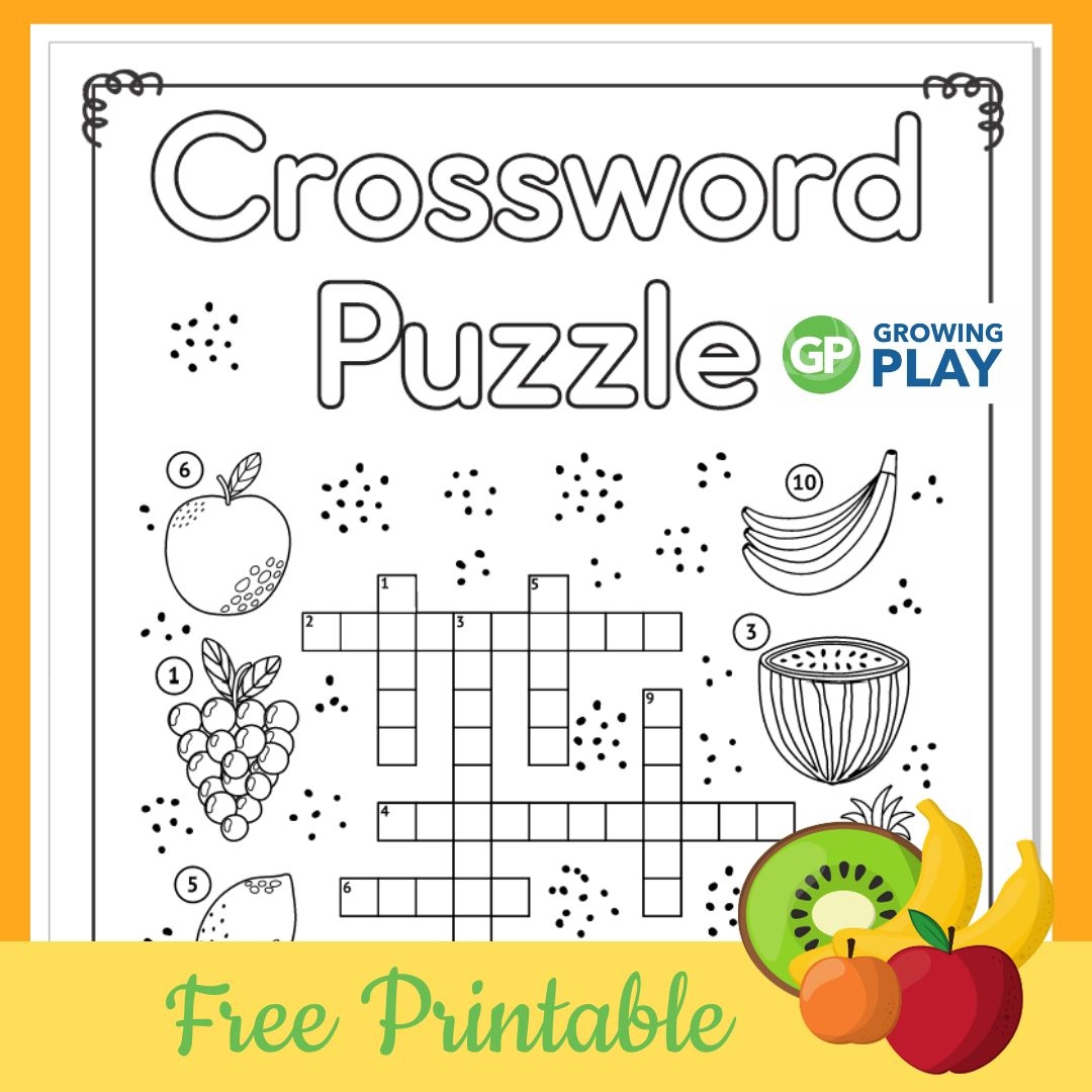 Crossword Puzzles For Kids Printable Crossword Puzzles For Kids Printable