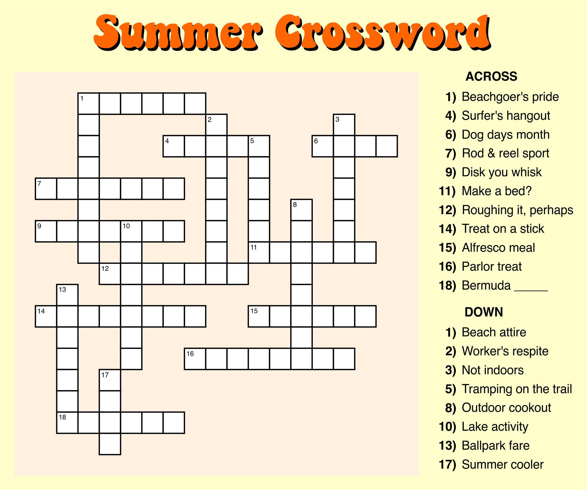Free Printable Crossword Puzzles For Kids Worksheets Library