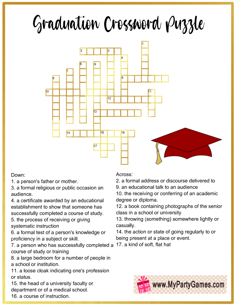 Printable Crossword Puzzle For High Schools Printable Crossword Puzzle For High Schools