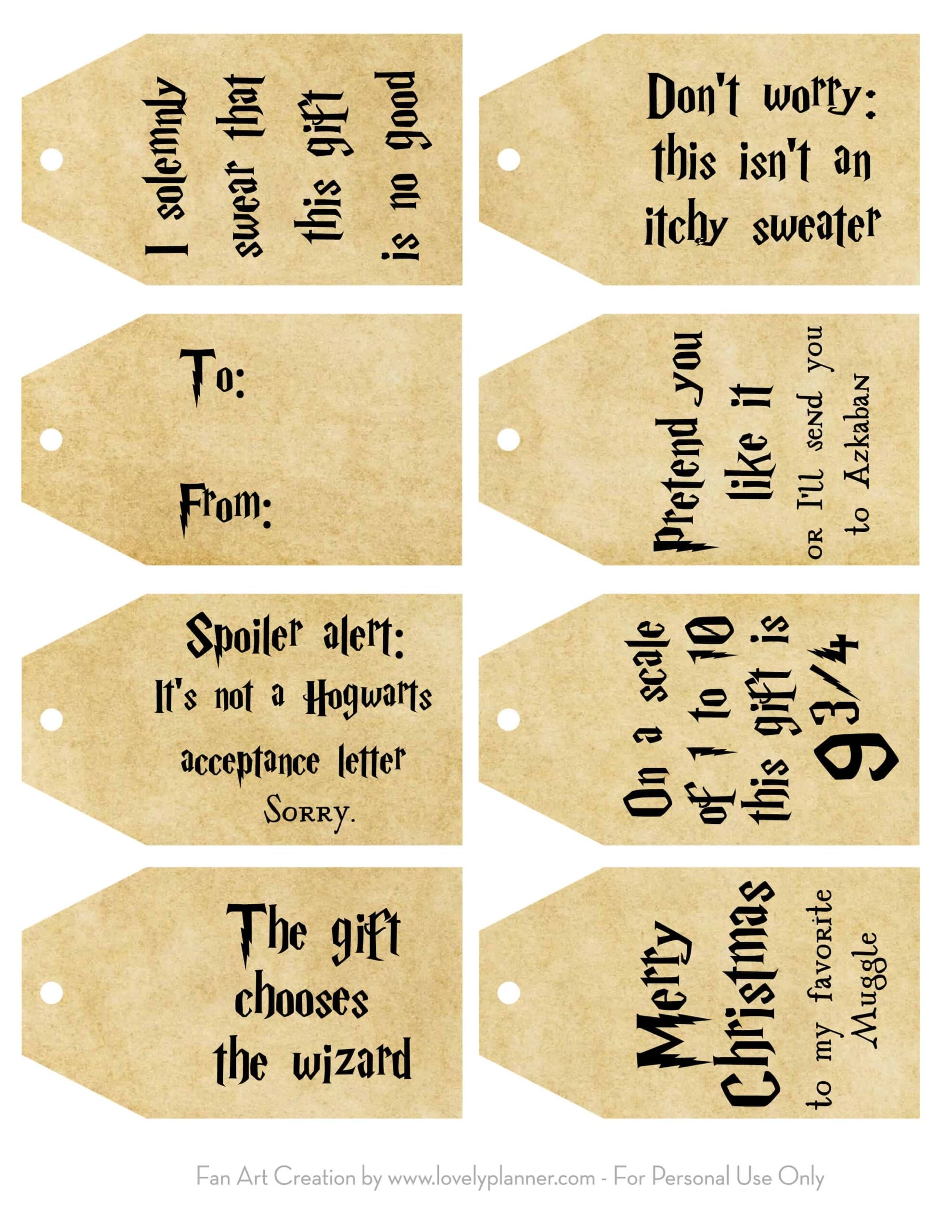 Free Printable Harry Potter Christmas Gift Tags Lovely Planner Free Printable Harry Potter Christmas Gift Tags Lovely Planner