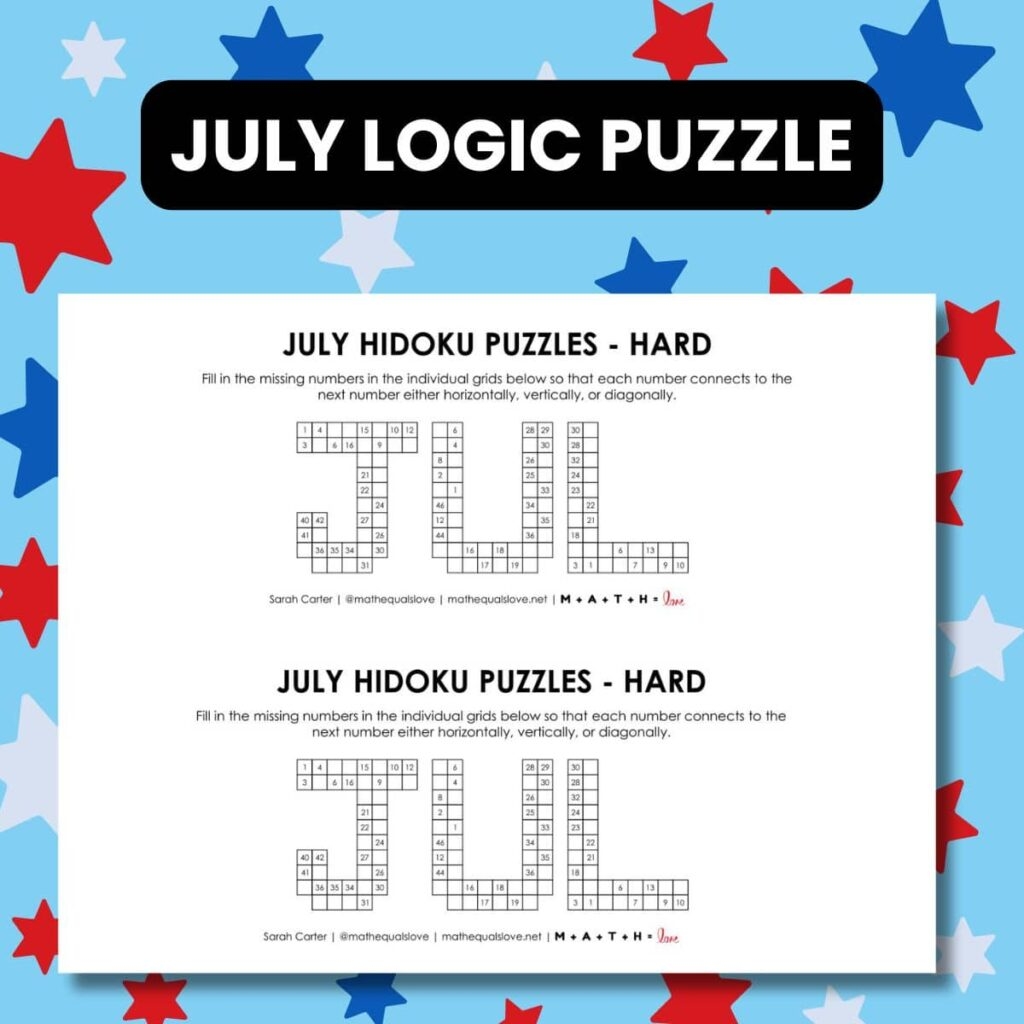 Printable Crossword July 2025