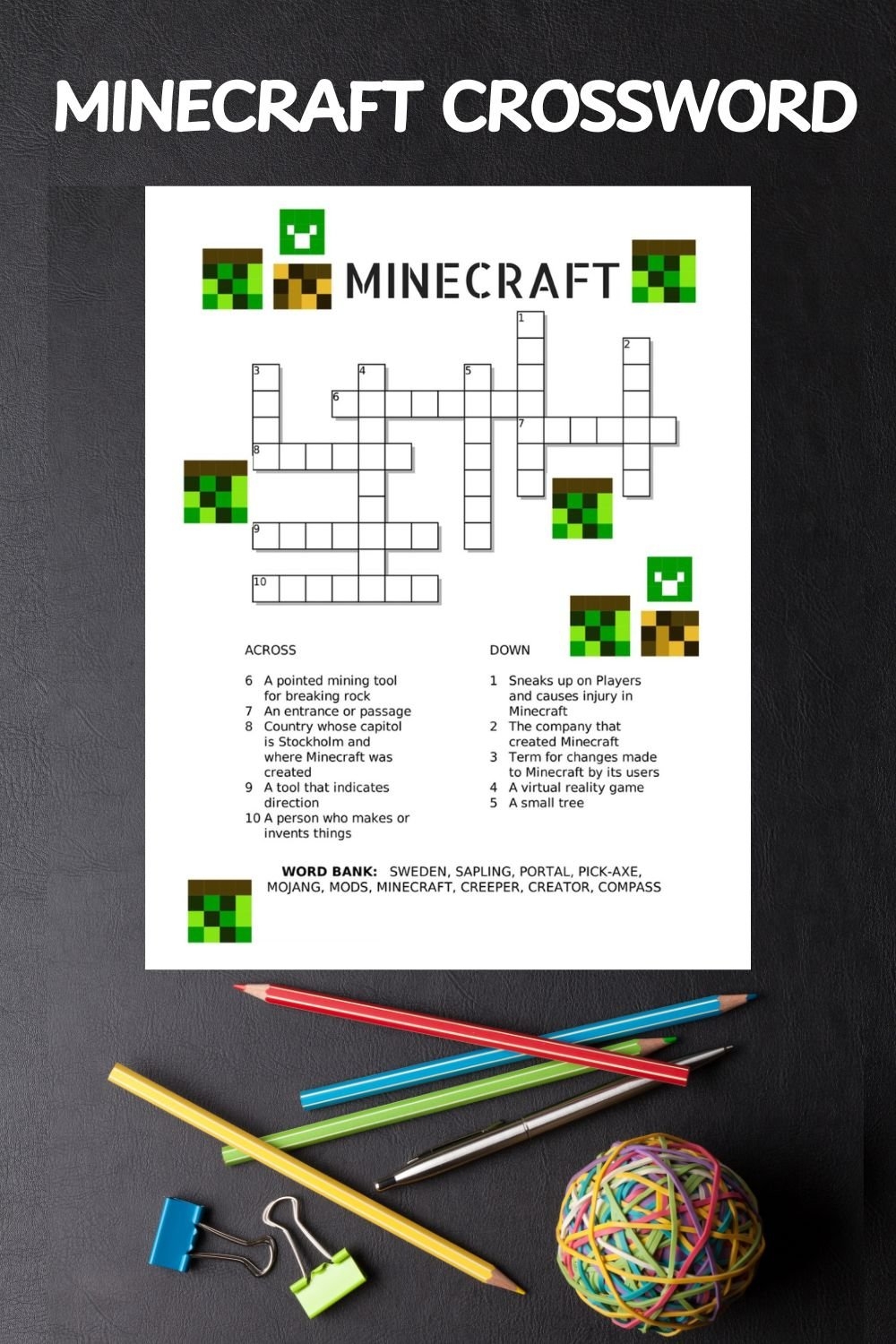 Free Crossword For Kids Printable