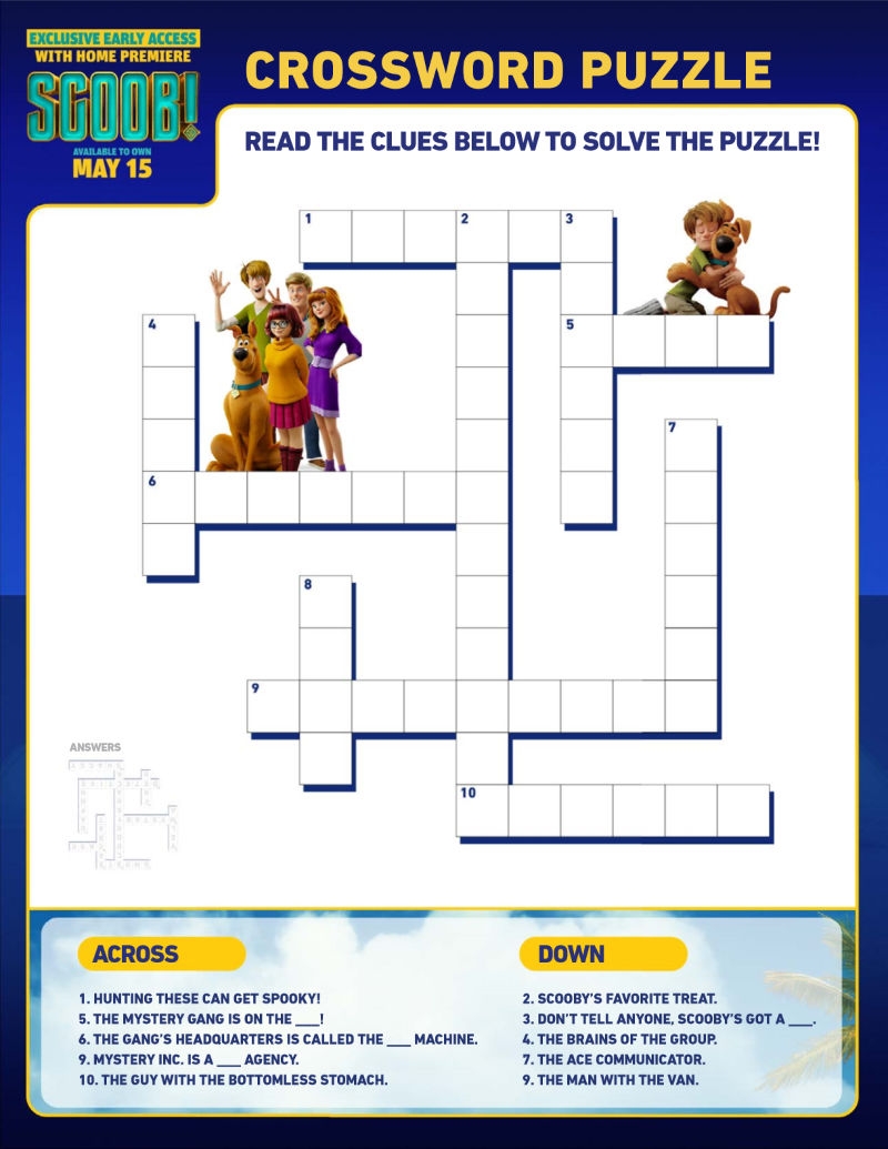 Free Printable Scooby Crossword Puzzle Mama Likes This