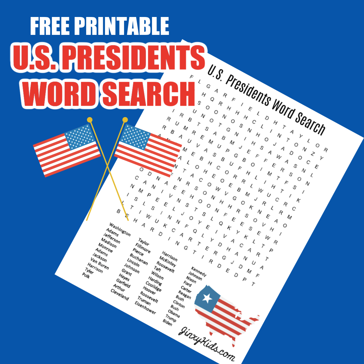 FREE Printable US Presidents Word Search Jinxy Kids FREE Printable US Presidents Word Search Jinxy Kids