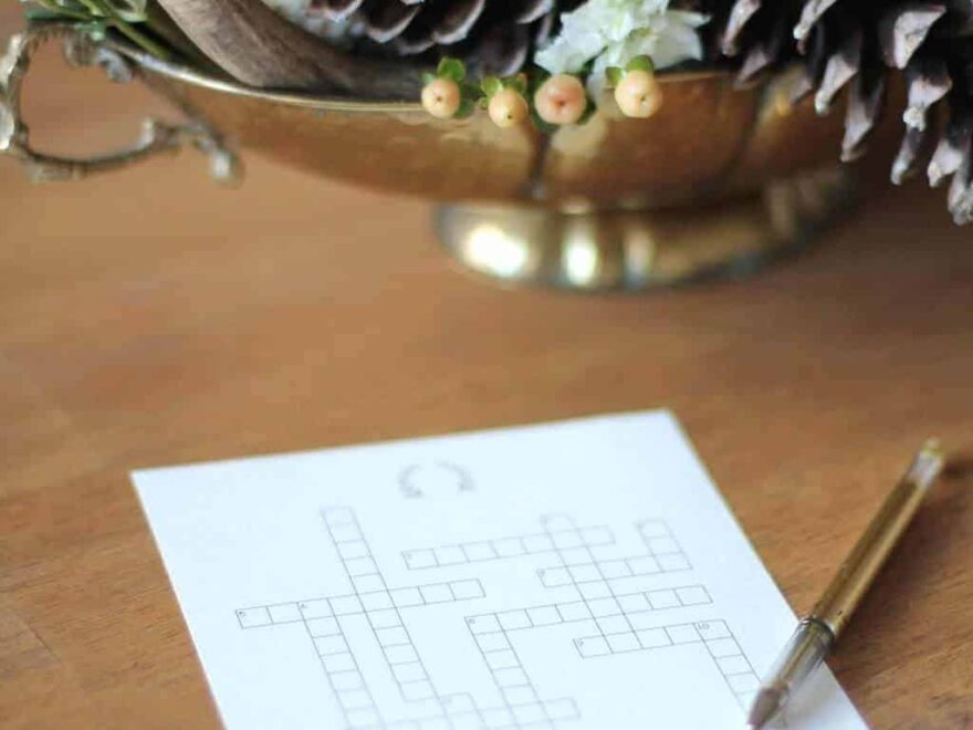 FREE Thanksgiving Crossword Printable Julie Blanner