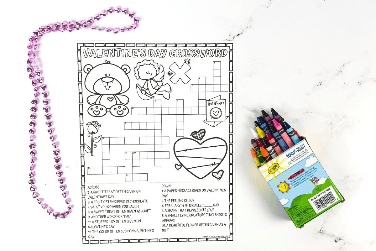 Free Valentine s Day Crossword Puzzle Printable Free Valentine s Day Crossword Puzzle Printable