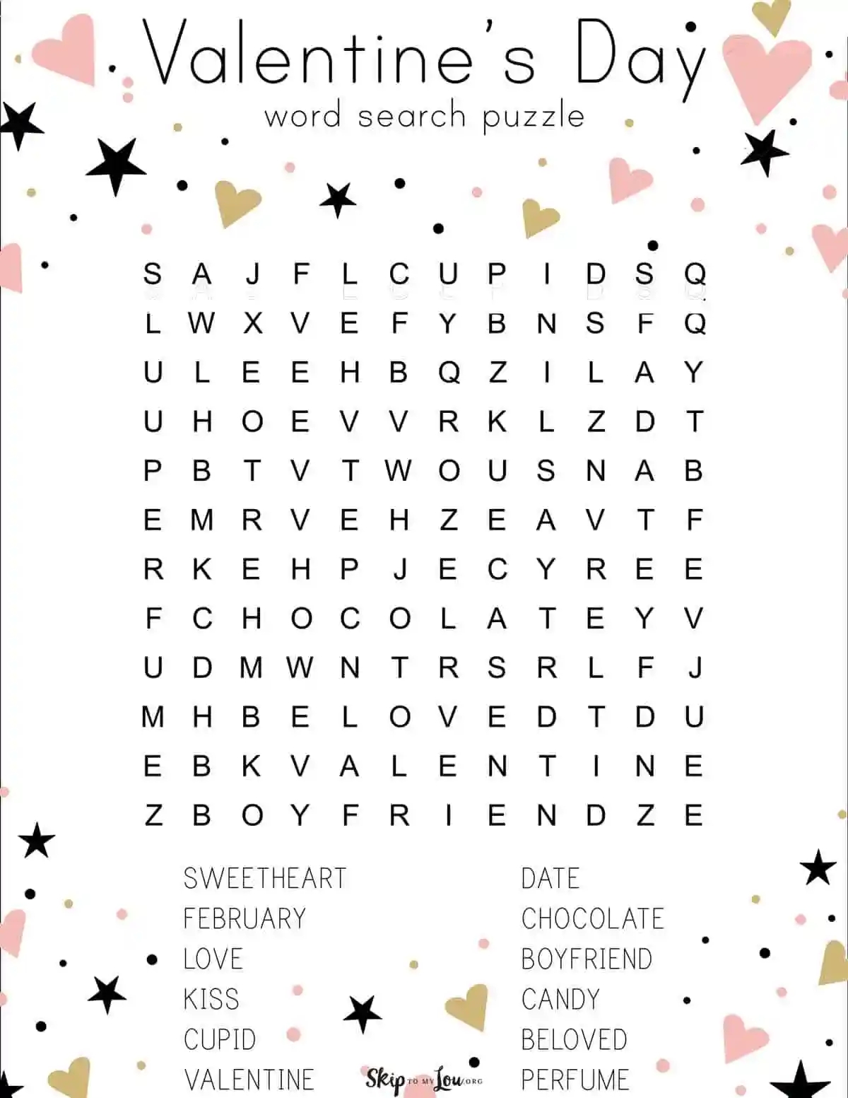 Free Valentine s Day Word Search Printables Skip To My Lou