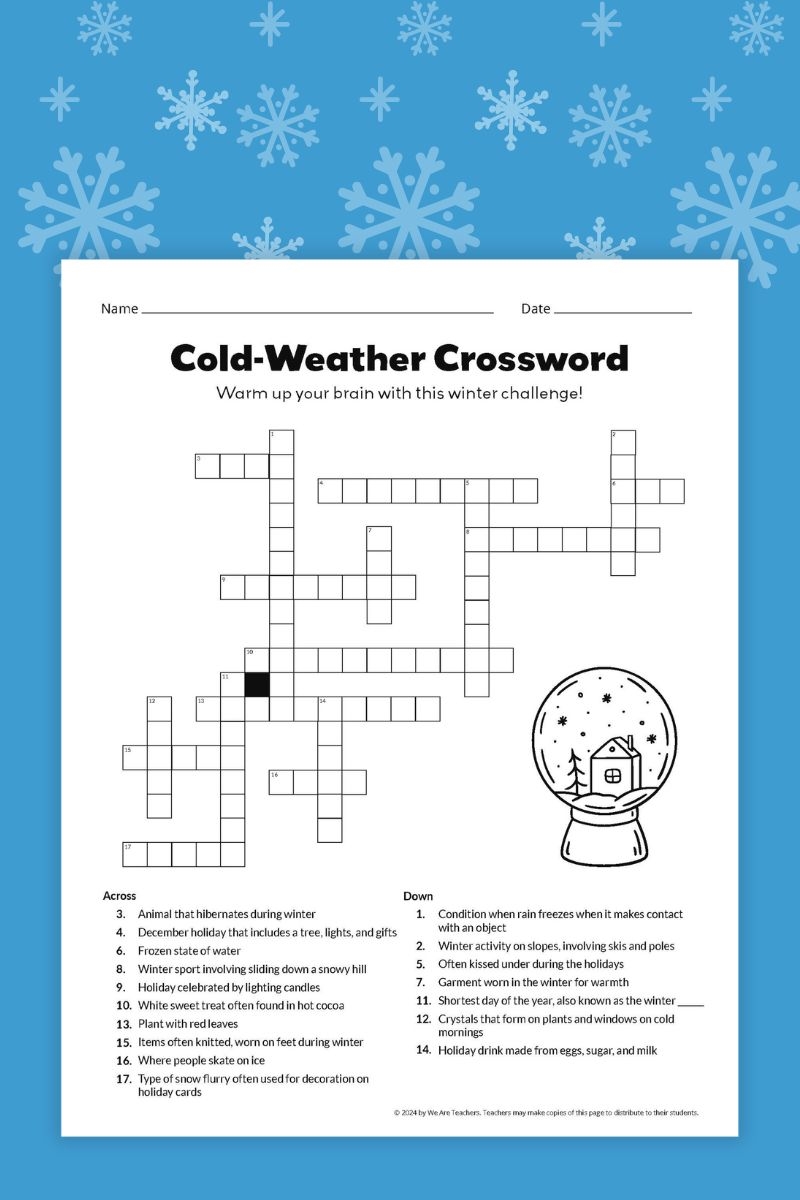 Free Winter Activities Bundle For Middle And High School We Are Teachers Free Winter Activities Bundle For Middle And High School We Are Teachers