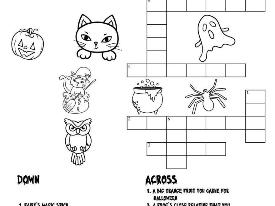 Frightening Crossword Puzzle Beeloo Printable Crafts And Activities For Kids