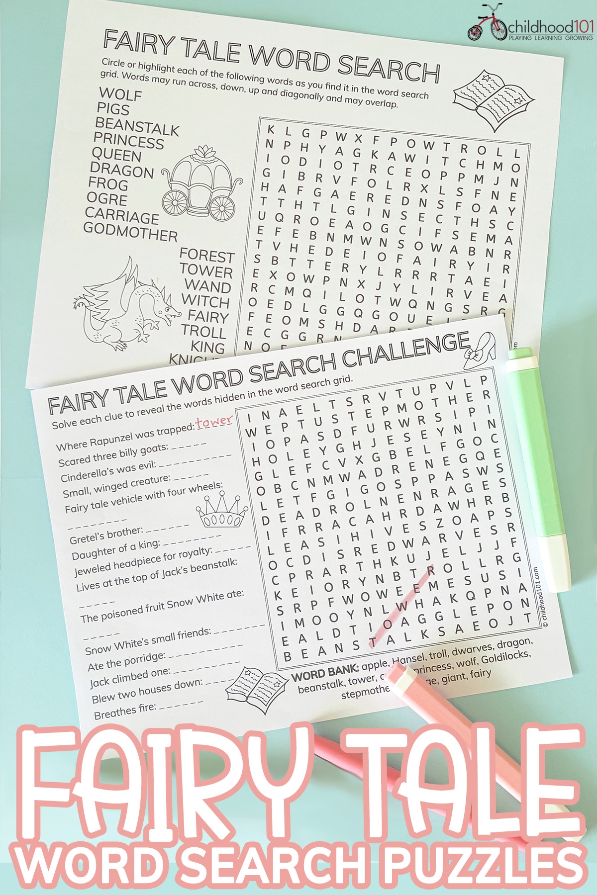 Fun Fairy Tale Word Search Puzzles For Grades 2 5 Fun Fairy Tale Word Search Puzzles For Grades 2 5