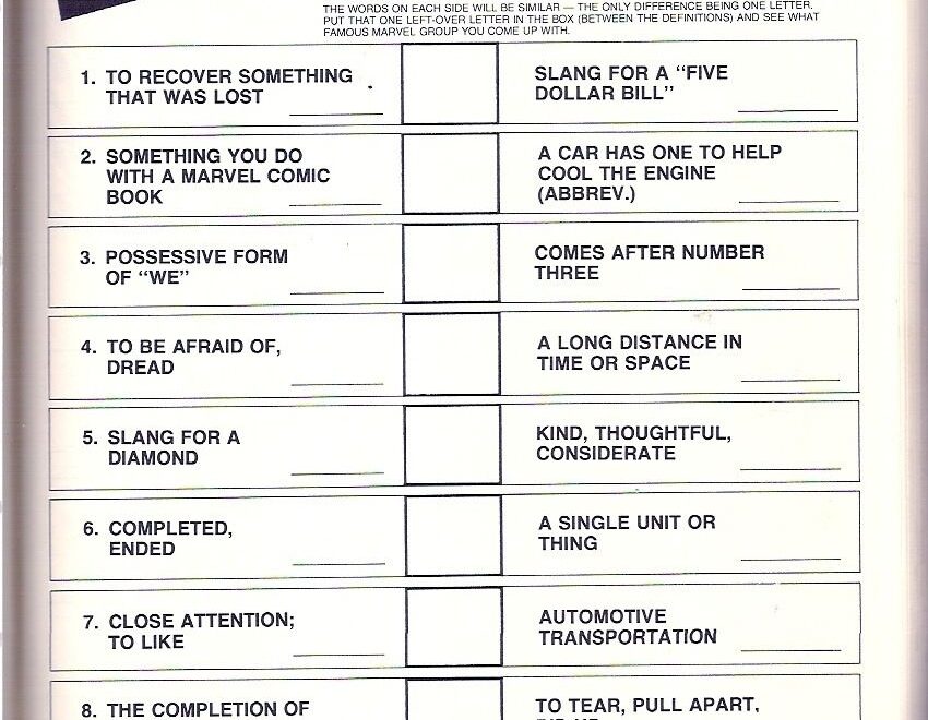 Fun Word Puzzles Printable Printable Party Favors