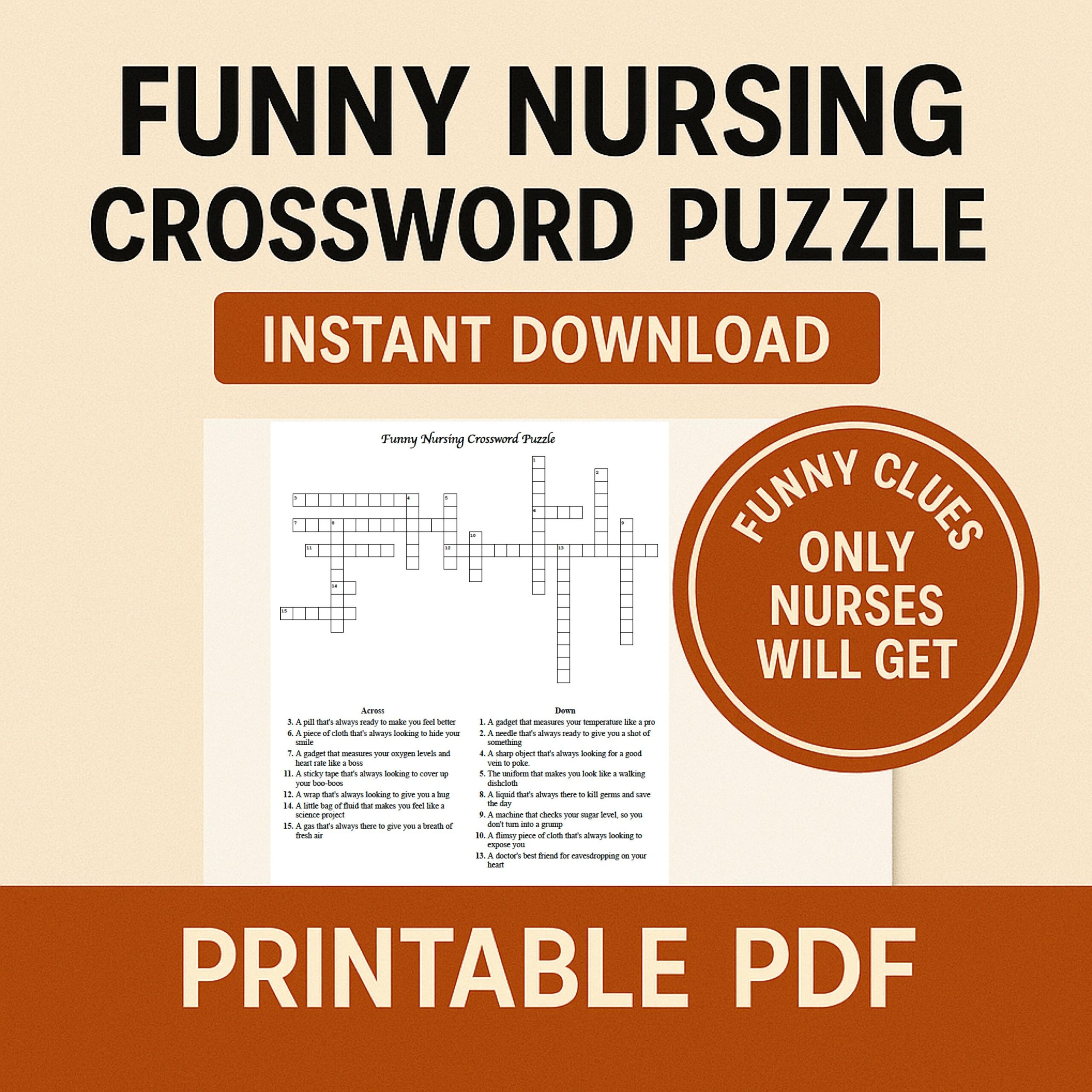 Funny Nursing Crossword Puzzle Printable PDF Gift For Nurses Or Nursing Students Puzzle For Stress Relief And Nurse Appreciation Gift Etsy Funny Nursing Crossword Puzzle Printable PDF Gift For Nurses Or Nursing Students Puzzle For Stress Relief And Nurse Appreciation Gift Etsy