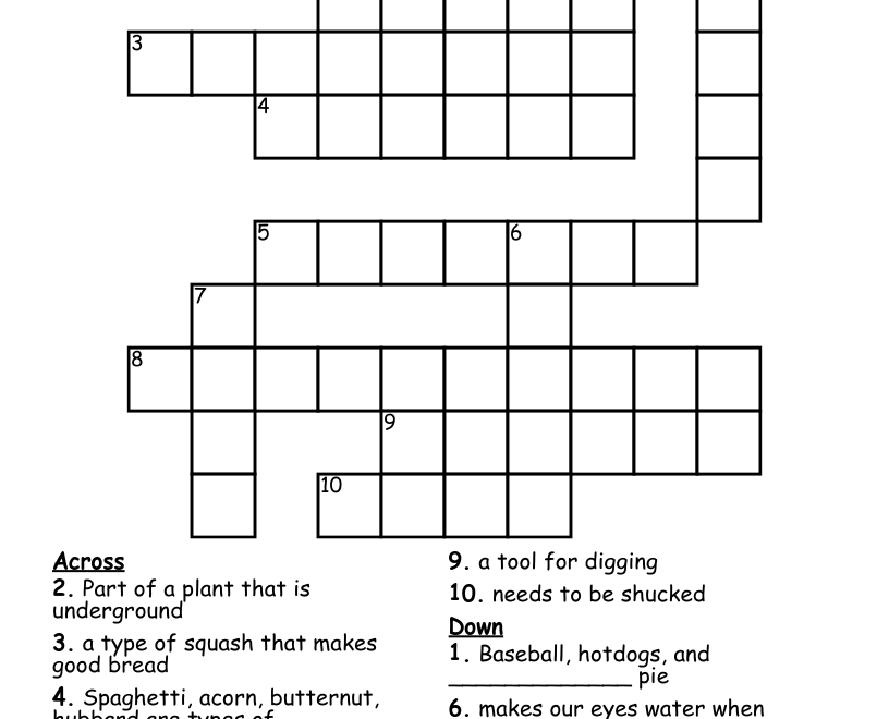 GARDENING CROSSWORD PUZZLE WordMint